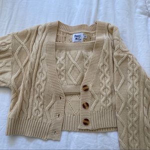 Princess Polly Cable Knit Sweater and Tube Top Set